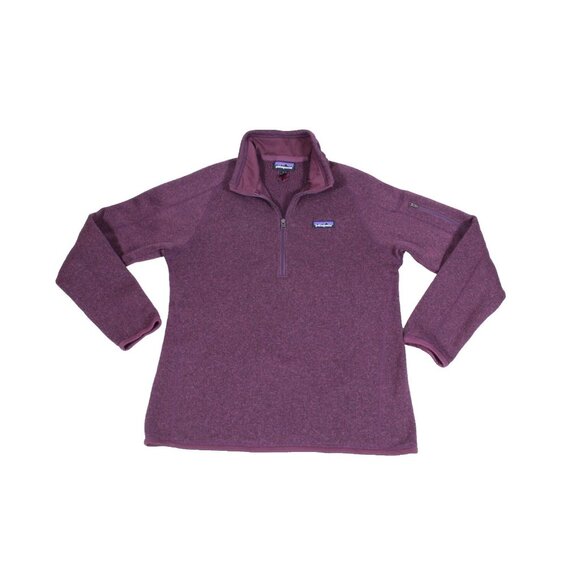 PATAGONIA Better Sweater 1/4 Zip Fleece Jacket Hiking Pullover Size Large Purple - Picture 1 of 5